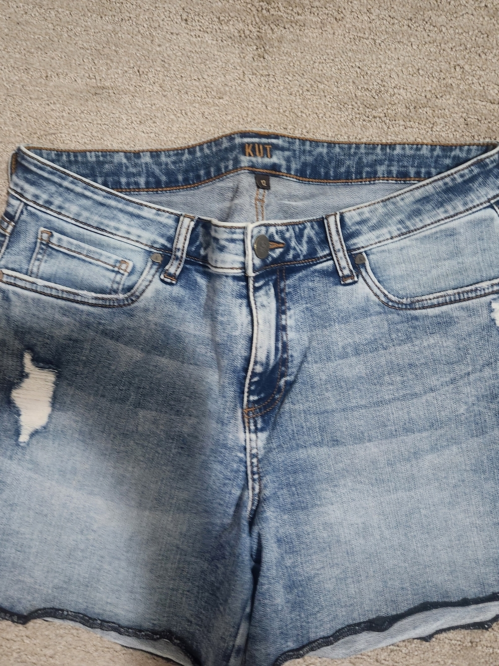 Kut from the Kloth Light Blue Distressed Women's Denim Shorts